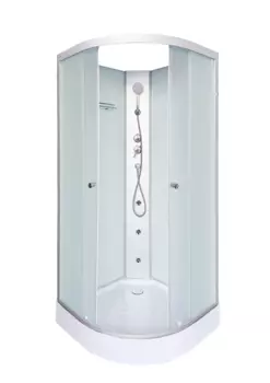 Душевая кабина DTO LM 100x100 LM901NGM стекло матовое, профиль матовый хром