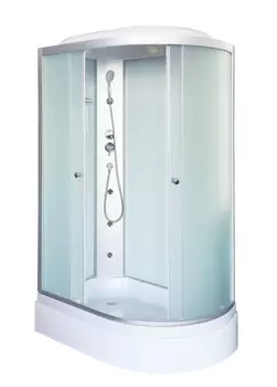 Душевая кабина DTO LM 120x80 LM720LGM с гидромассажем, левая, стекло матовое, профиль матовый хром