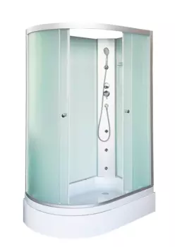 Душевая кабина DTO LM 120x80 LM720RNGM с гидромассажем, правая, стекло матовое, профиль матовый хром