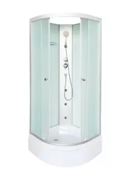 Душевая кабина DTO LM 90x90 LM790NGM стекло матовое, профиль матовый хром