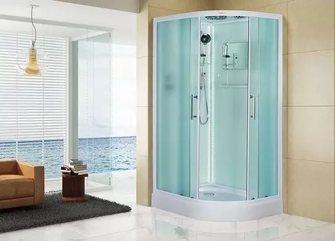 Душевая кабина Esbano Elegancia 115х85 ES-L115CR левая, стекло матовое, профиль белый