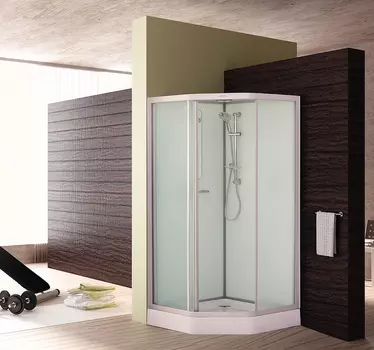 Душевая кабина Esbano Elegancia 90х90 EST-90PR с крышей, стекло матовое, профиль хром