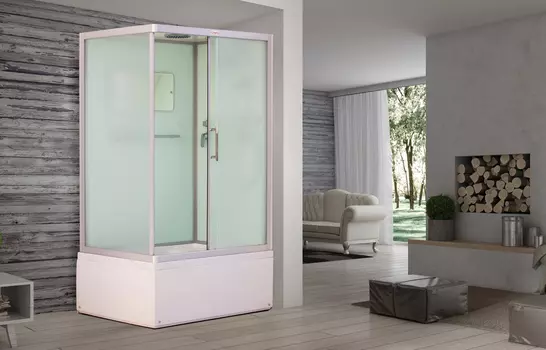 Душевая кабина Esbano Elegancia EST-129 CKRB 120x90 правая, профиль хром, рифленное стекло