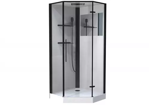 Душевая кабина Esbano Muse 90х90 ESM-PENTA-90 правая, стекло прозрачное, профиль черный