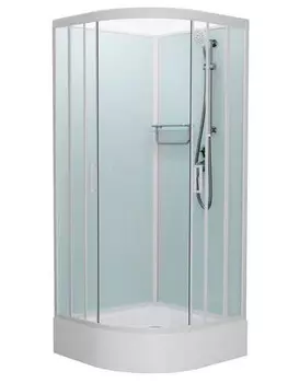 Душевая кабина Frank 100x100 F400/1 М White без крыши, стекло матовое, профиль белый