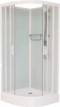 Душевая кабина Frank 100x100 F400 М White без крыши, стекло матовое, профиль белый