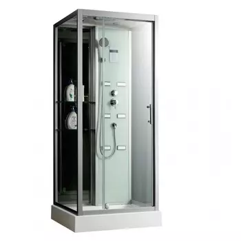 Душевая кабина Frank 100x85 F502-1 пристенная, профиль хром