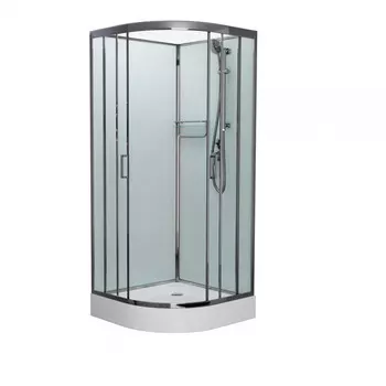 Душевая кабина Frank 120x120 F420 без крыши, стекло прозрачное, профиль хром