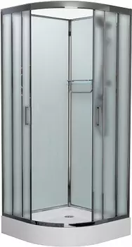 Душевая кабина Frank 120x120 F420 М без крыши, стекло матовое, профиль хром