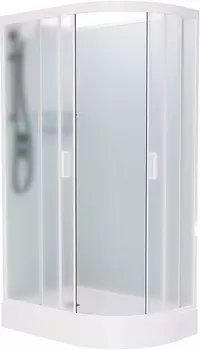 Душевая кабина Frank 120x80 F412/1L М White без крыши, левая, стекло матовое, профиль белый