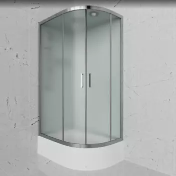 Душевая кабина Frank 120x80 F412/2L М левая, стекло матовое, профиль хром