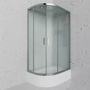 Душевая кабина Frank 120x80 F412/2R М правая, стекло матовое, профиль хром