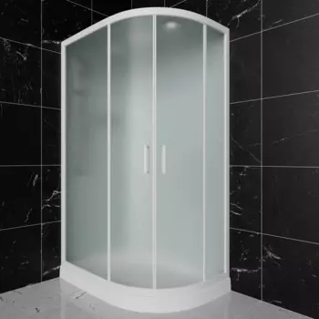 Душевая кабина Frank 120x80 F412L М White левая, стекло матовое, профиль белый