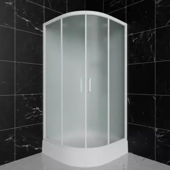 Душевая кабина Frank 90x90 F409/1 М White стекло матовое, профиль белый