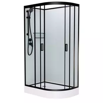 Душевая кабина Frank F411L Black 110x80 без крыши