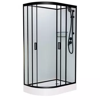 Душевая кабина Frank F411R Black 110x80 без крыши