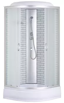 Душевая кабина Loranto 100x100 CS-6610-25FW 100 стекло матовое, профиль хром