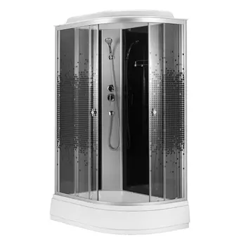 Душевая кабина Loranto 120x80 CS-1200-25ТМ/М L стекло с узором, профиль хром матовый