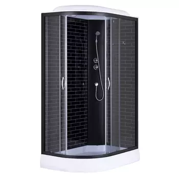 Душевая кабина Loranto 120x80 CS-66120-13R GB 120 стекло прозрачное, профиль черный