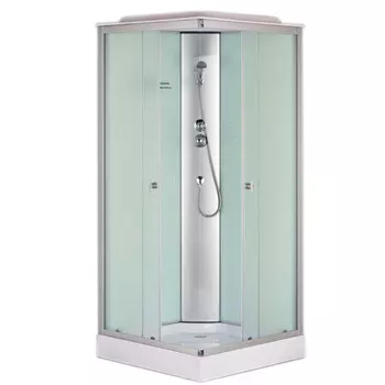 Душевая кабина Loranto 90x90 CS-6491F(CS-8072), 90*90*215 стекло матовое, профиль хром