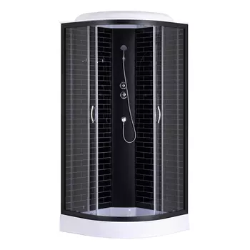 Душевая кабина Loranto 90x90 CS-6690-13GB 90 стекло прозрачное, профиль черный