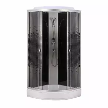 Душевая кабина Loranto 90x90 CS-900-13ТМ/М стекло с узором, профиль хром матовый