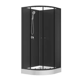 Душевая кабина Loranto Neo 100x100 CS-21800BP-100 стекло прозрачное, профиль черный