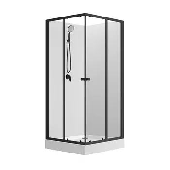 Душевая кабина Loranto Neo 100x100 CS-21801-100 стекло прозрачное, профиль черный