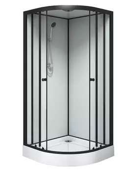 Душевая кабина Loranto Neo 90x90 CS-22109 стекло прозрачное, профиль черный