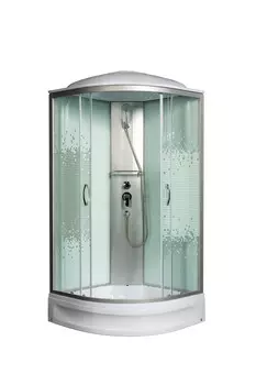 Душевая кабина Мономах 90/24 С МЗ профиль хром, стекло прозрачное с рисунком мозаика