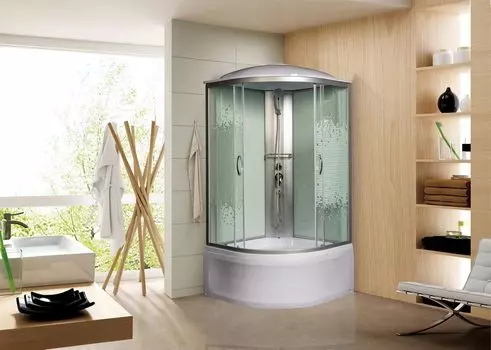 Душевая кабина Мономах XL 90/44 С МЗ профиль хром, стекло прозрачное с рисунком мозаика