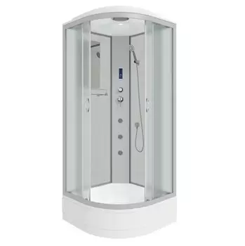 Душевая кабина Niagara Classic 100x100 NG-3302-14P средний поддон, стекло матовое, профиль серебро