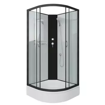 Душевая кабина Niagara Classic 100x100 NG-6702-14BKTG средний поддон, стекло прозрачное, профиль черный