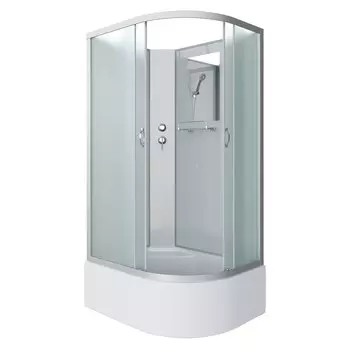 Душевая кабина Niagara Classic 120x80 NG-2310-14RBKTG высокий поддон, стекло матовое, профиль серебро, правая