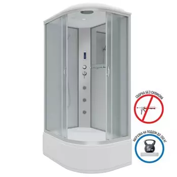 Душевая кабина Niagara Classic 120x80 NG-2310-14LF высокий поддон, стекло матовое, профиль серебро, левая