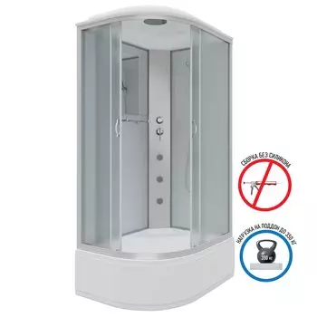 Душевая кабина Niagara Classic 120x80 NG-2310-14RG высокий поддон, стекло матовое, профиль серебро, правая