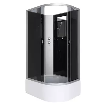 Душевая кабина Niagara Classic 120x80 NG-2510-14RBKTG высокий поддон, стекло тонированное, профиль серебро, правая