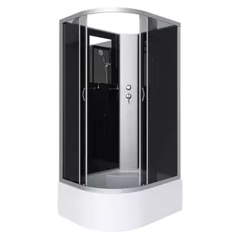 Душевая кабина Niagara Classic 120x80 NG-2510-14RBK высокий поддон, стекло тонированное, профиль серебро, правая