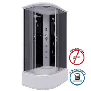 Душевая кабина Niagara Classic 120x80 NG-2510-14RF высокий поддон, стекло тонированное, профиль серебро, правая