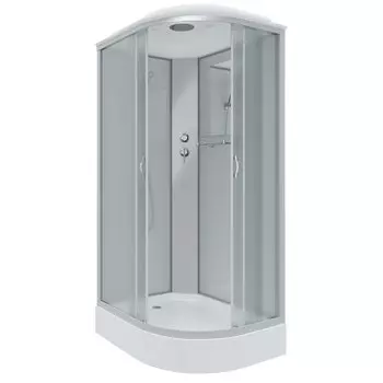 Душевая кабина Niagara Classic 120x80 NG-3312-14LP низкий поддон, стекло матовое, профиль серебро, левая