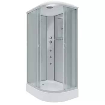 Душевая кабина Niagara Classic 120x80 NG-3312-14LG низкий поддон, стекло матовое, профиль серебро, левая