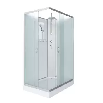 Душевая кабина Niagara Classic 120x90 NG-43295-14QBKT низкий поддон, стекло матовое, профиль серебро