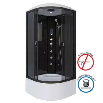 Душевая кабина Niagara Classic 90x90 NG-6508-14F высокий поддон, стекло тонированное, профиль черный