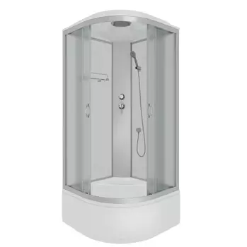 Душевая кабина Niagara Classic NG-2309 100x100 высокий поддон, стекло матовое, профиль серебро