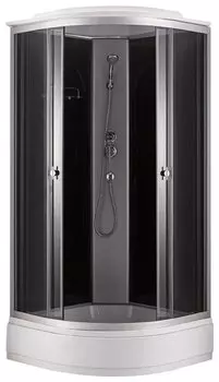 Душевая кабина Niagara Classic 90x90 NG-3501 средний поддон, стекло тонированное, профиль серебро