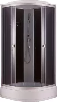 Душевая кабина Niagara Classic 100x100 NG-3502 средний поддон, стекло тонированное, профиль серебро