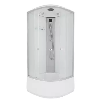 Душевая кабина Niagara Eco 100x100 E100/40/MT поддон высокий, стекло матовое, профиль серебро