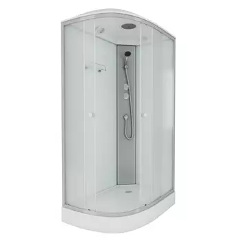 Душевая кабина Niagara Eco 120x80 E120/80/13R/MT поддон низкий, стекло матовое, профиль серебро