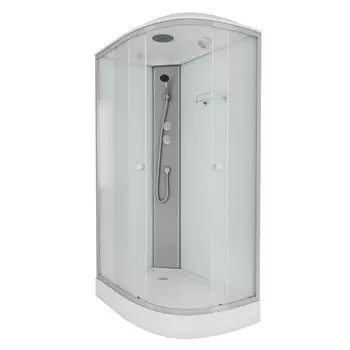 Душевая кабина Niagara Eco 120x80 E120/80/13L/MT поддон низкий, стекло матовое, профиль серебро