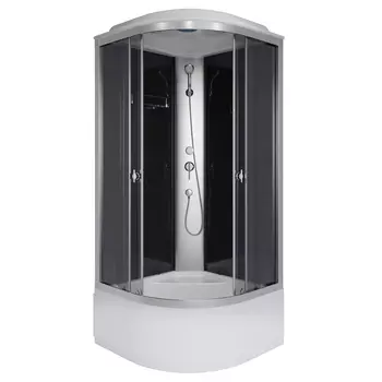 Душевая кабина Niagara Eco 90x90 E90/40/TN поддон высокий, стекло тонированное, профиль серебро